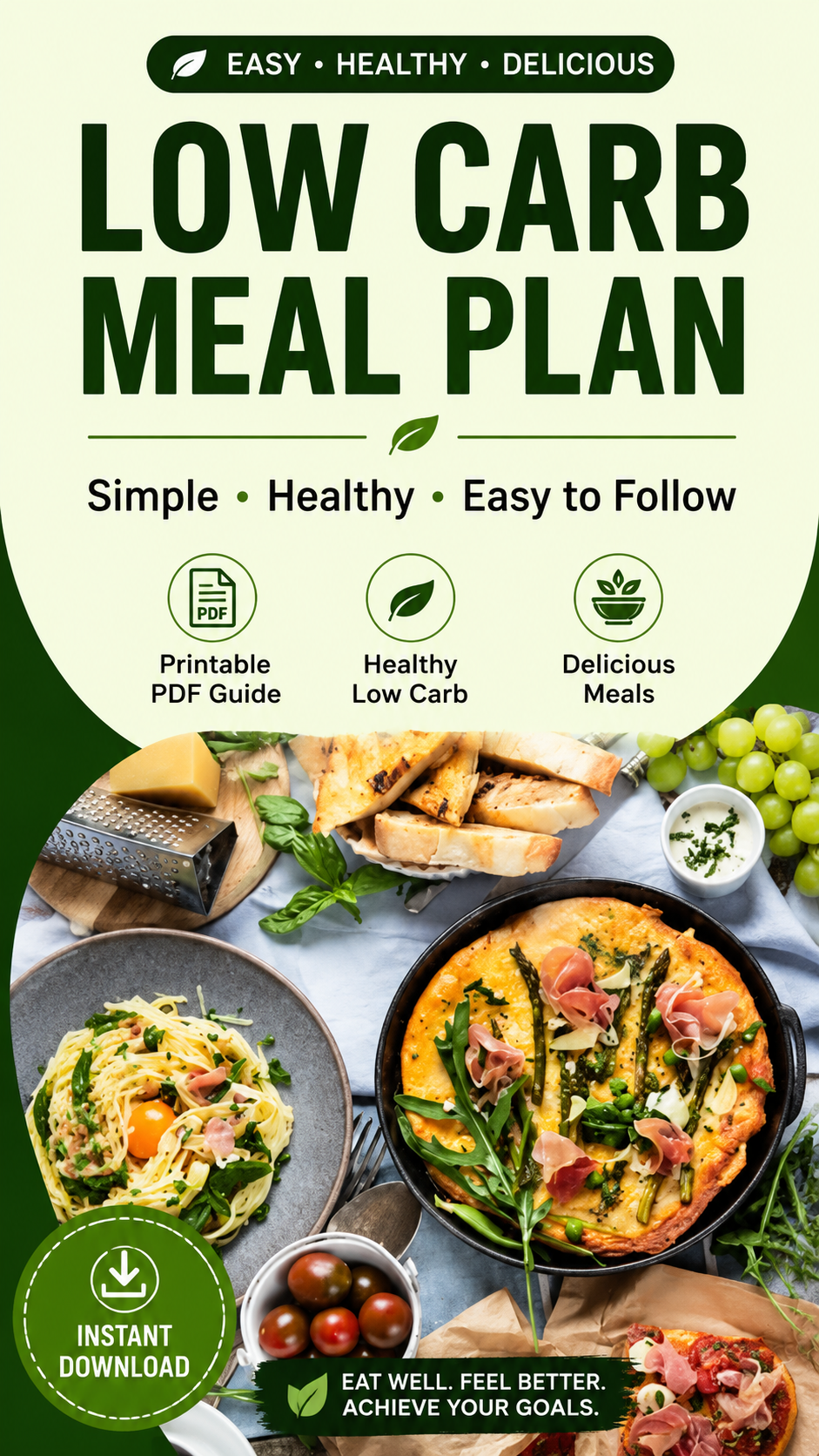 Low Carb Meal Plan PDF | Easy 7-Day Weight Loss Guide